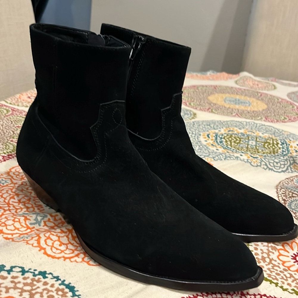 Civil Regime Black Suede Leather Men’s Ankle Boots size 40 (US 7)